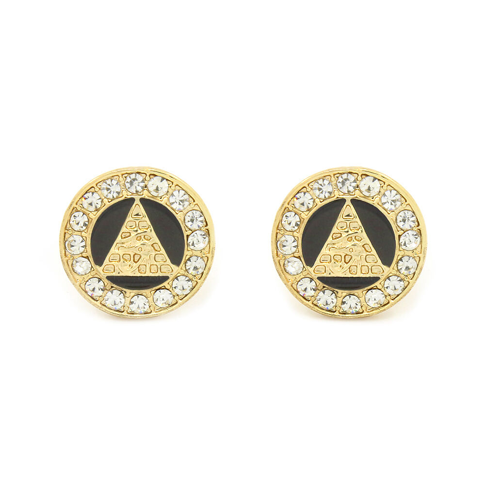 Gold & Black Cz Eye of Horus
