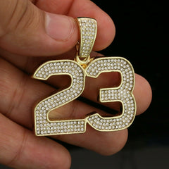 3pc Men's Gold Plated Cz Thick Layer 23 w/ Cz Cuban & Thin Tennis Chain 22"/24