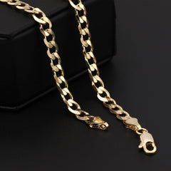 Catholic Oval Cross Guadalupe Pendant Cubic-Zirconia Gold Plated 18" Cuban Chain