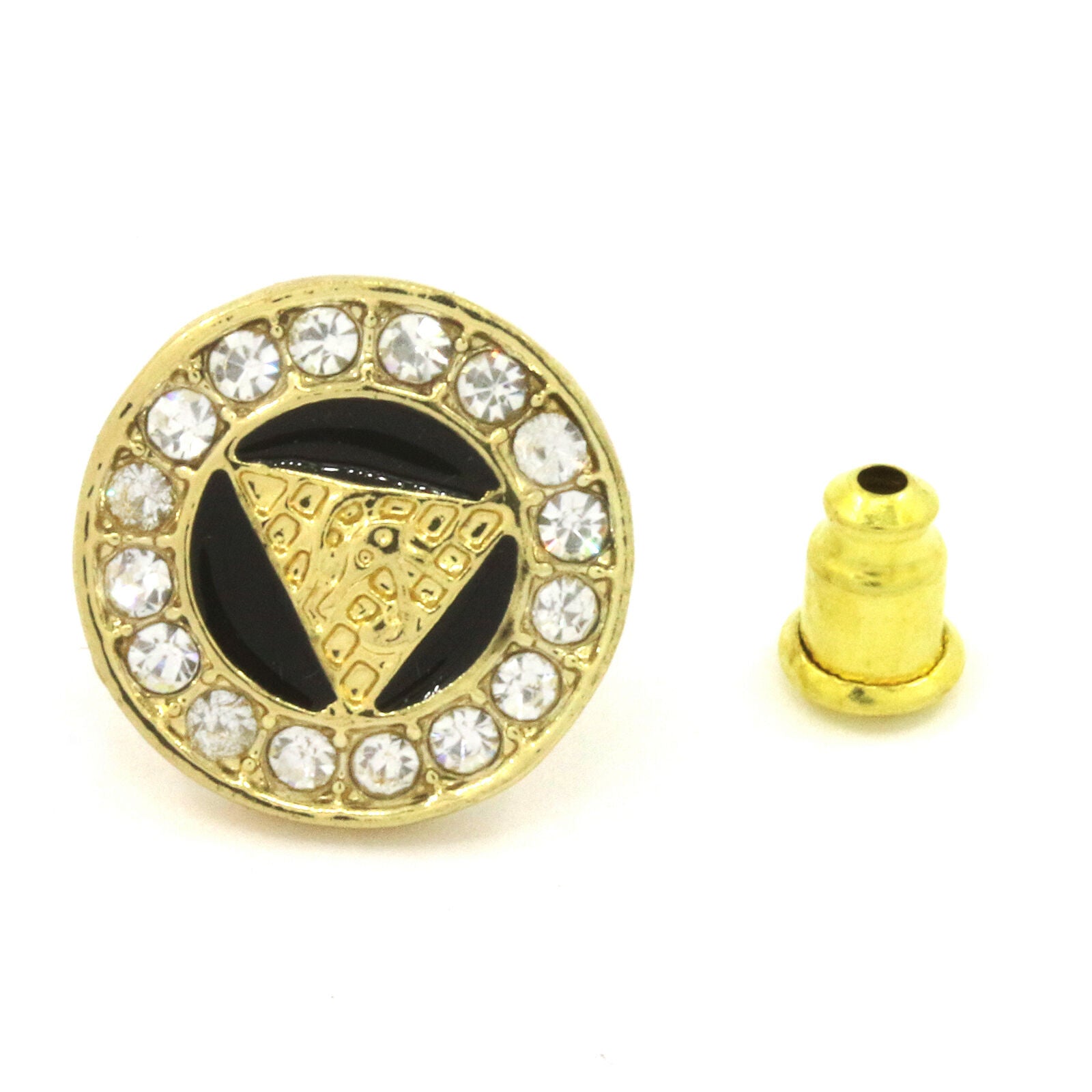 Gold & Black Cz Eye of Horus