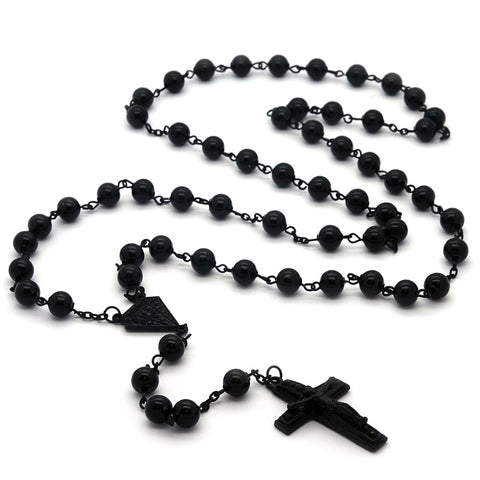 BLACK DIAMOND SHAPE ROSARY