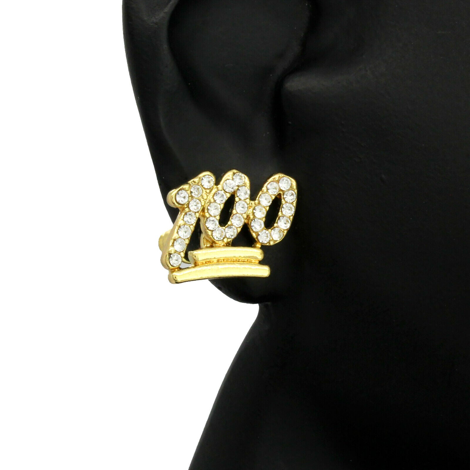 Cz Emoji 100 GOLD FILLED EARRINGS