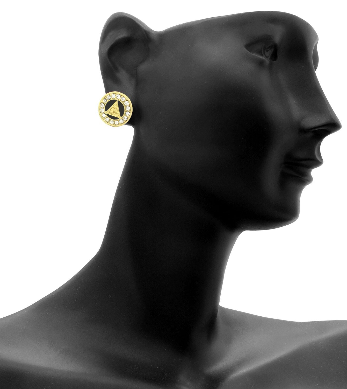 Gold & Black Cz Eye of Horus