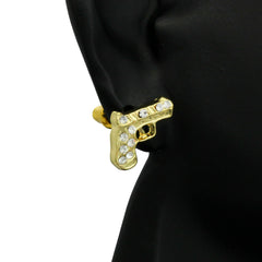 Cz Pistol GOLD FILLED EARRINGS
