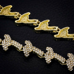 14k Chain 3pcs Bundle 18" Tennis Choker 20" Barbed Wire  & 24" Miami Cuban Chain