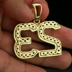 3pc Men's Gold Plated Cz Thick Layer 23 w/ Cz Cuban & Thin Tennis Chain 22"/24