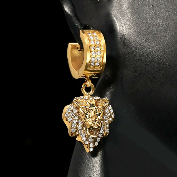 ピアス Lion Head Mesh Earrings 51tszhsso4L._UY1000_.jpg
