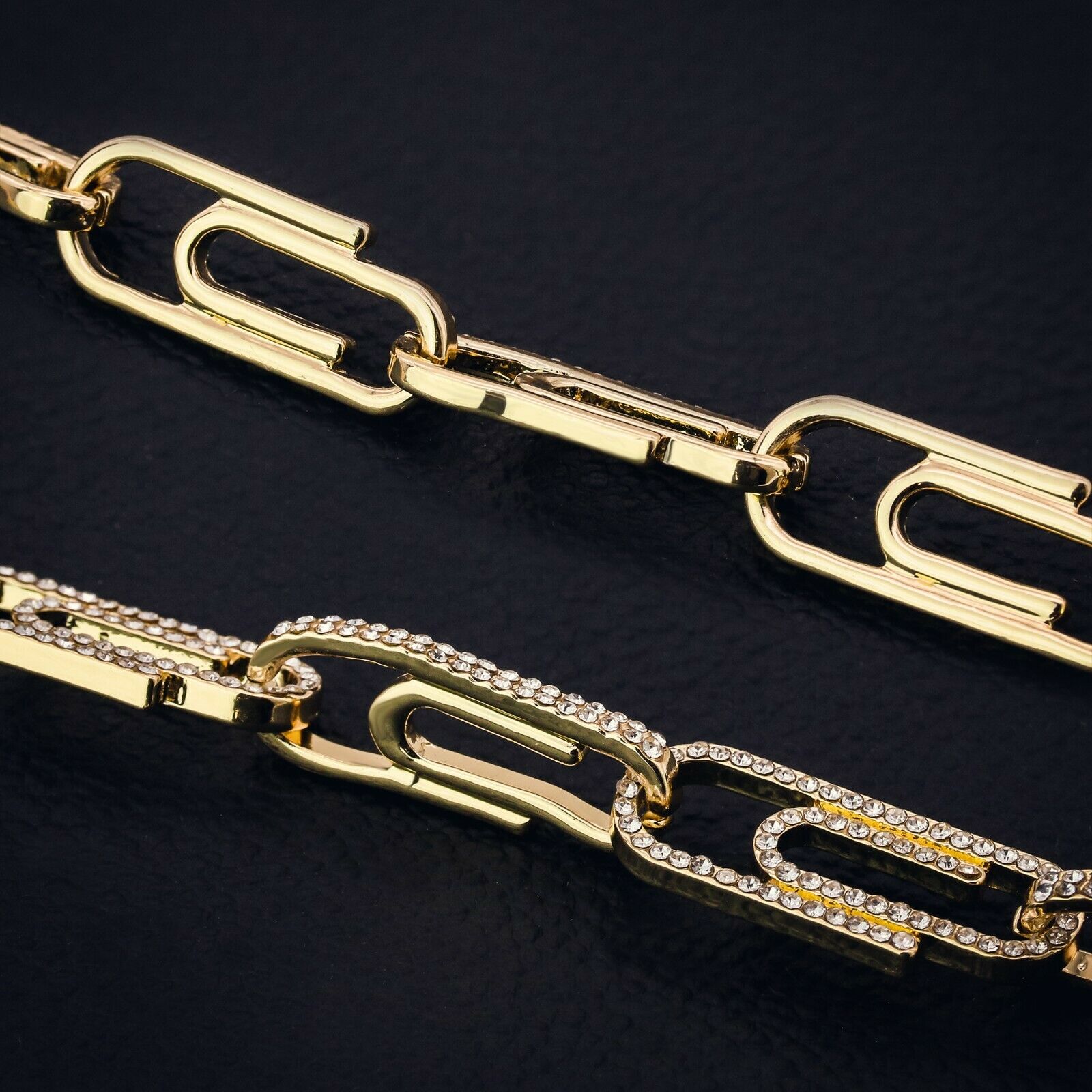 Copy of 14k Chain 3pcs Bundle 18" Tennis Choker 20" Paper Clip Link & 24" Miami Cuban Chain