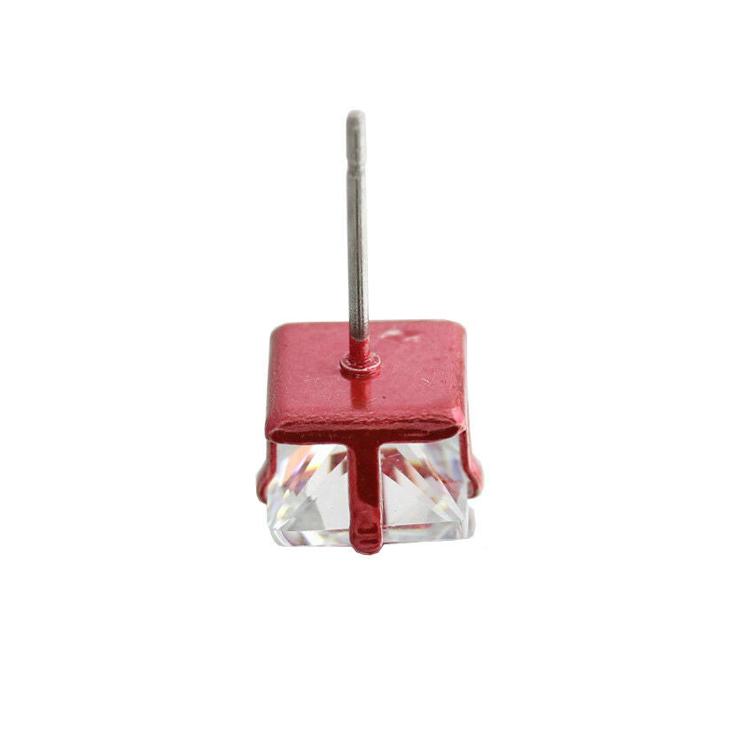 Red Cz Square 2mm-6mm 5 Pcs set