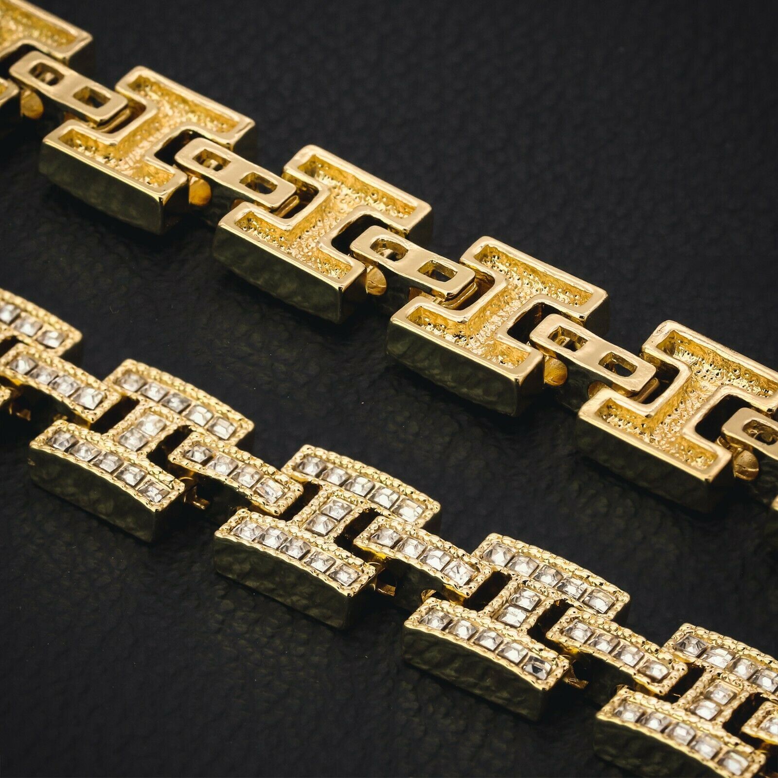 14k Chain 3pcs Bundle 18" Tennis Choker 20" H Style Link & 24" Miami Cuban Chain