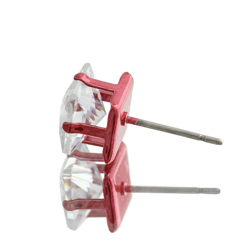 Red Cz Square 2mm-6mm 5 Pcs set