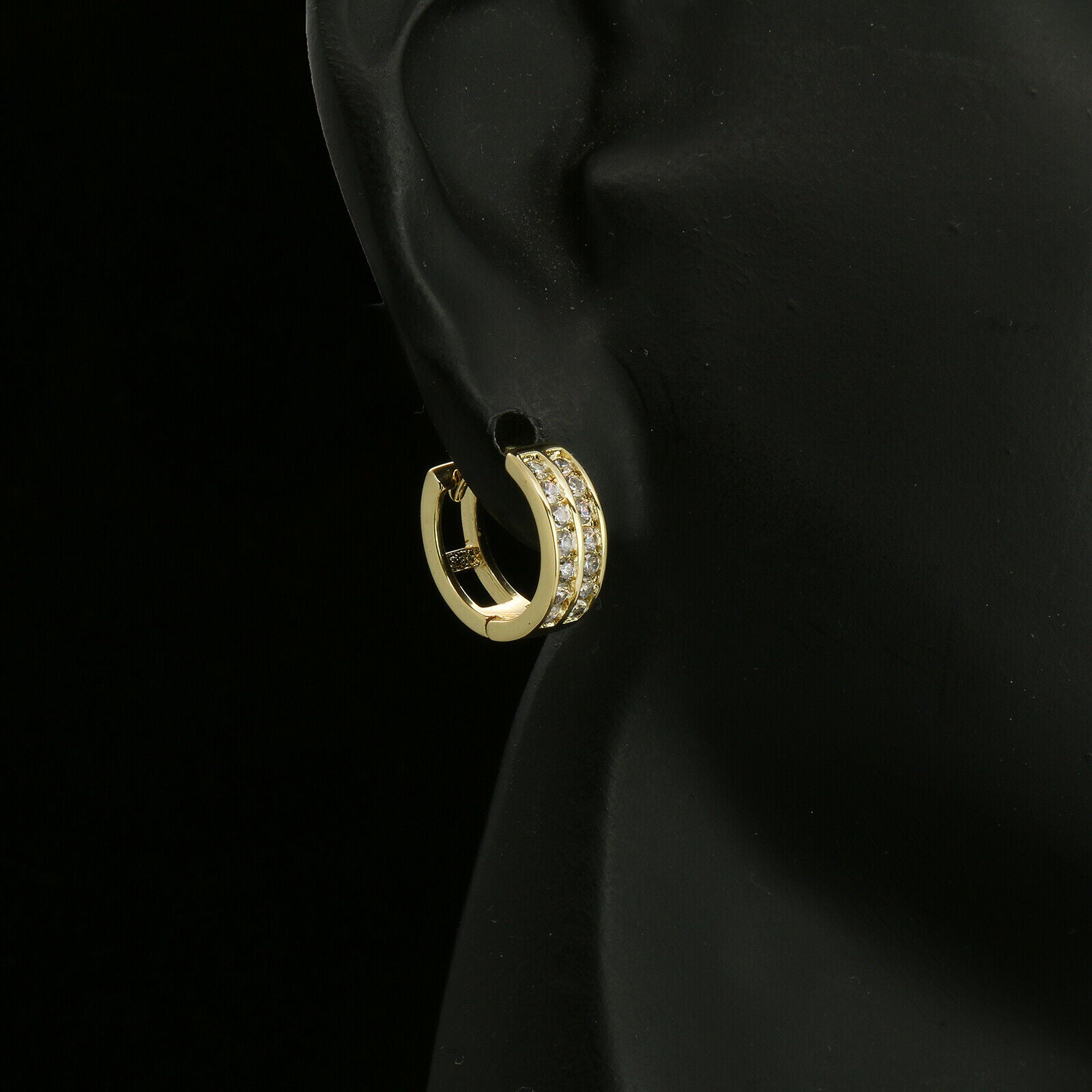 Huggie Hoop 2 Row GOLD FILLED EARRINGS