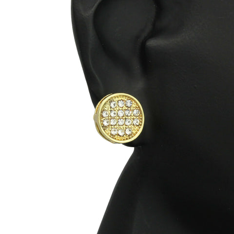 Cz Round Stud GOLD FILLED EARRINGS