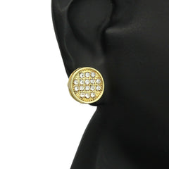 Cz Round Stud GOLD FILLED EARRINGS