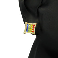 Cz Rainbow Kite GOLD FILLED EARRINGS