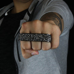 HEMATITE 3 FINGER KNUCKLE ICED
