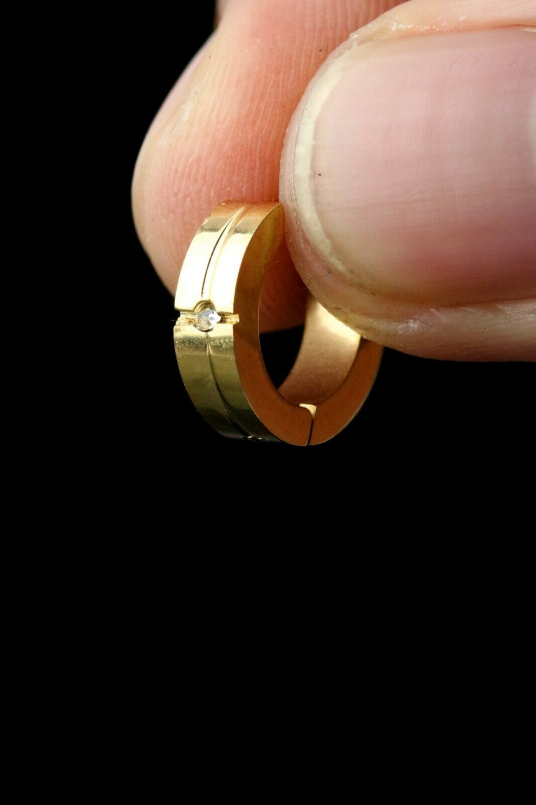 AAA Small Stone 18k Gold Stainless Steel Earring