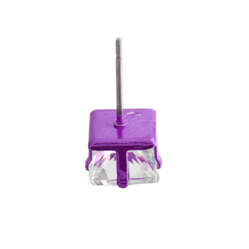 Purple Cz Square 12pcs