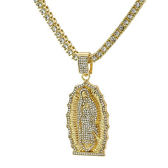 Guadalupe Cz 4 Pcs Set Exotic Cuban, Tennis & Miami Cuban Chain Bundle Gold PT