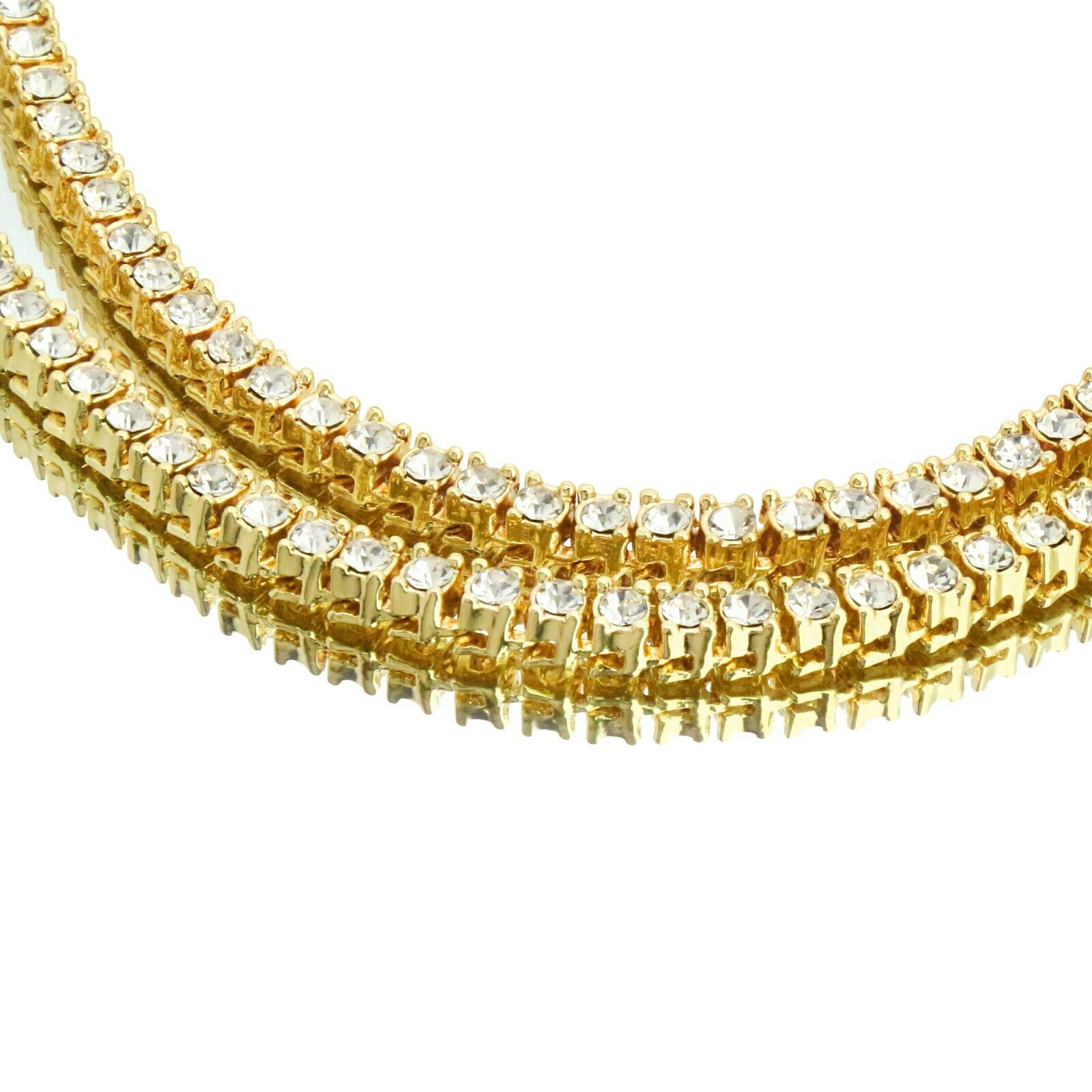 4 Pcs Set Cuban, Tennis, Rope Chain & Only God Can Judge Me Gold PT