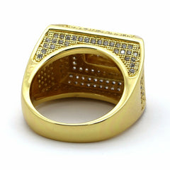 GOLD RECTANGLE 3D DOME ICED