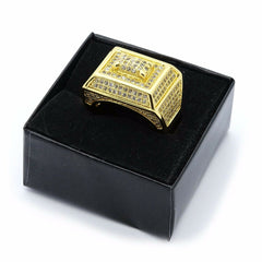 GOLD RECTANGLE 3D DOME ICED