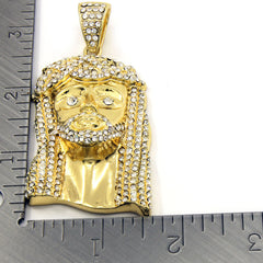 Gold Jesus 1 NECKLACE 10mm Miami Cuban Link Chain – Iced Gold Pendant | Luxury Hip Hop Jewelry
