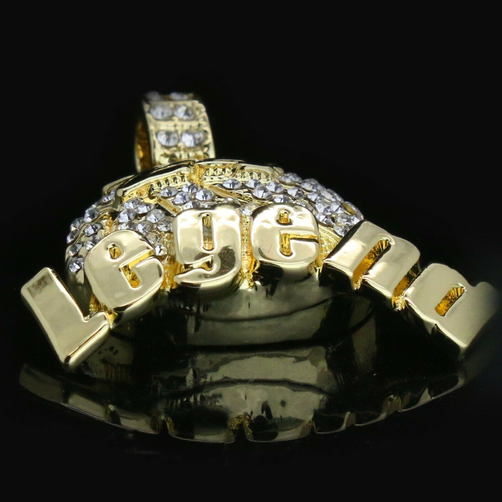 Gold #24 Legend Basketball Pendant with Rope Chain