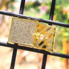 Gold Cz Flat Table Corner 13 Row