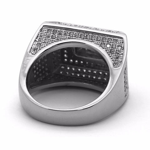 SILVER 3D RECTANGLE ICED