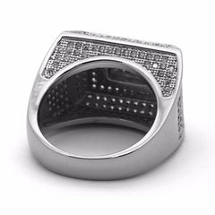 SILVER 3D RECTANGLE ICED