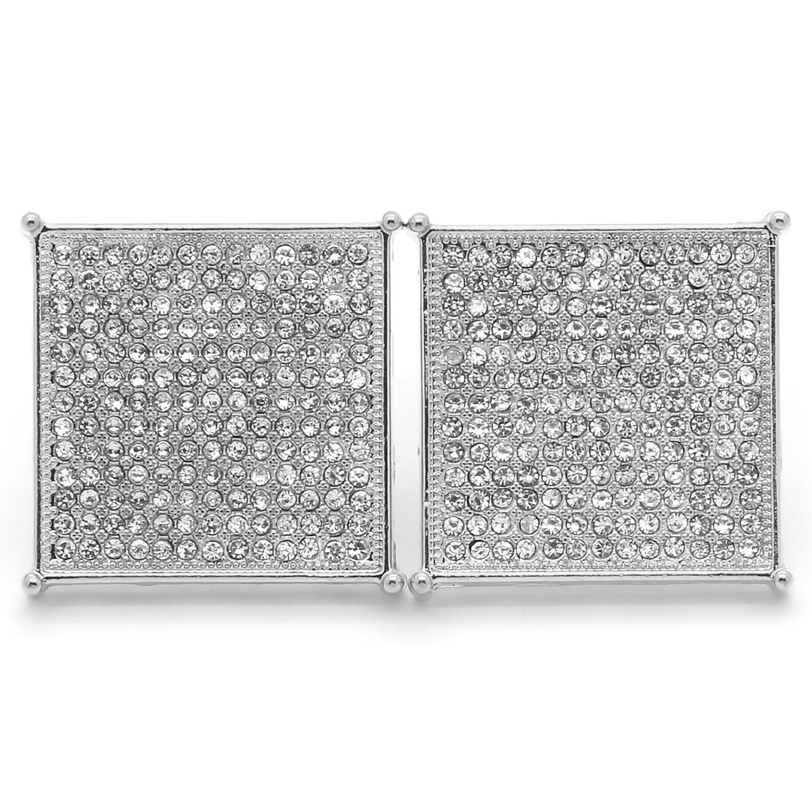 Copy of Silver Cz Flat Square Kite 13 Row