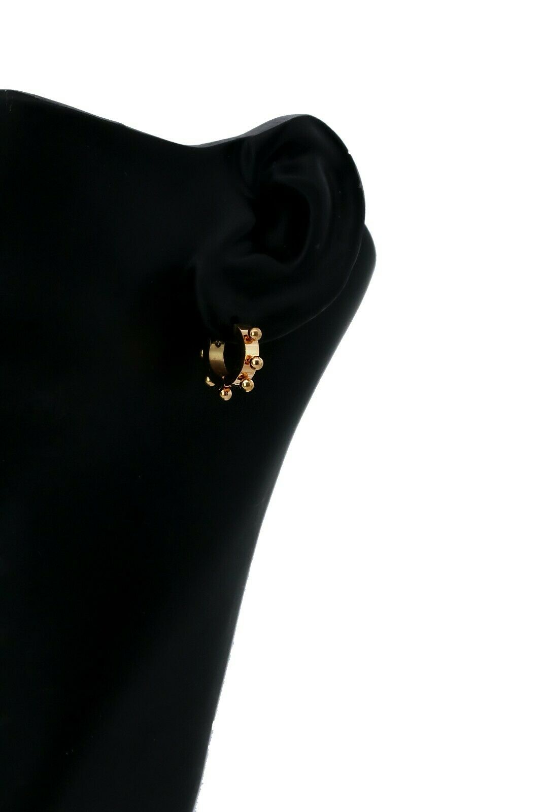 Small Beads 18k Gold Stainless Steel Plain Earring