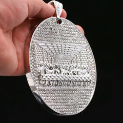 LAST SUPPER PENDANT 18" TENNIS CHAIN WITH GOLD