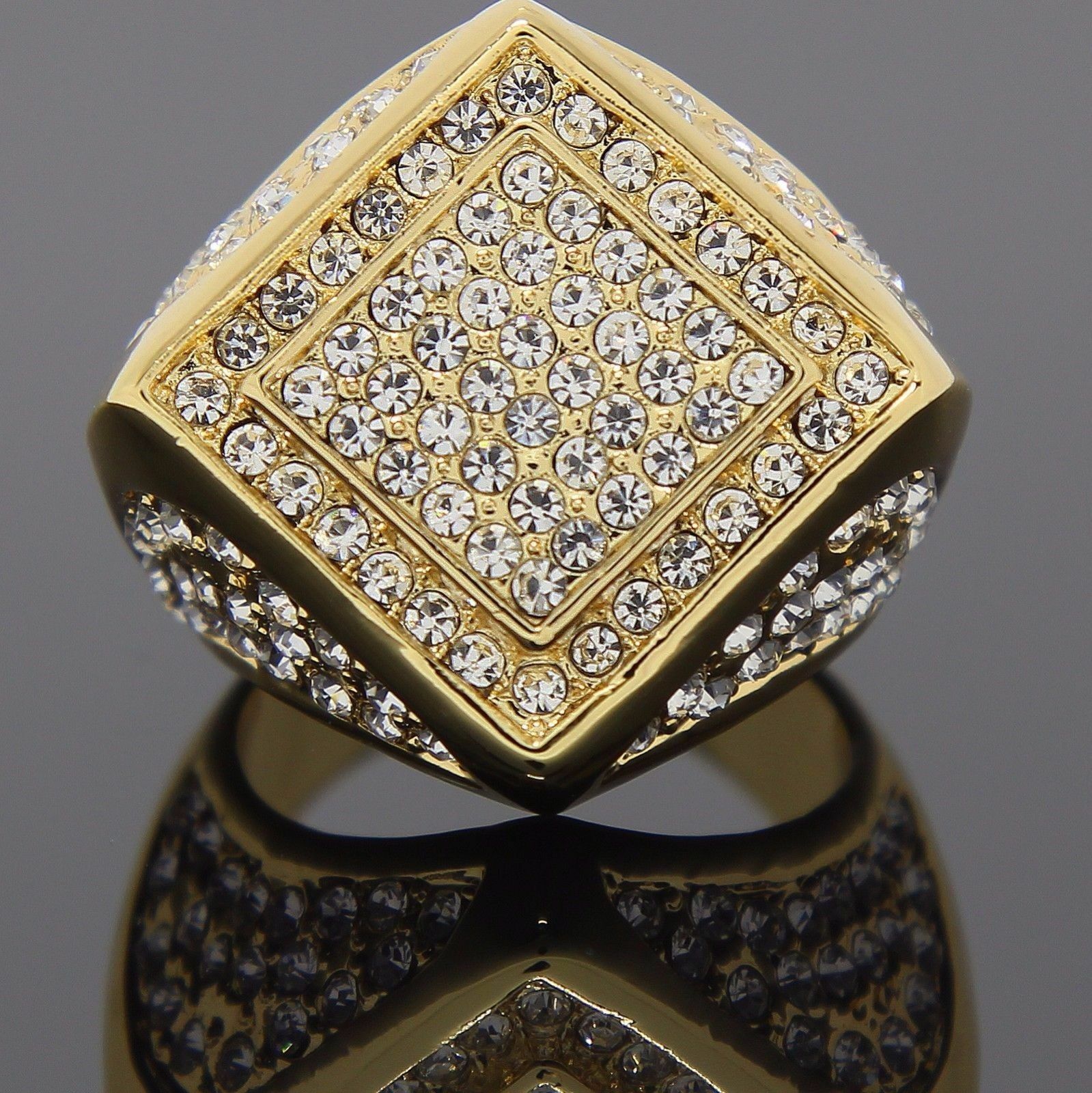 Shield Ring Iced Out 4pcs Ring Set Bundle