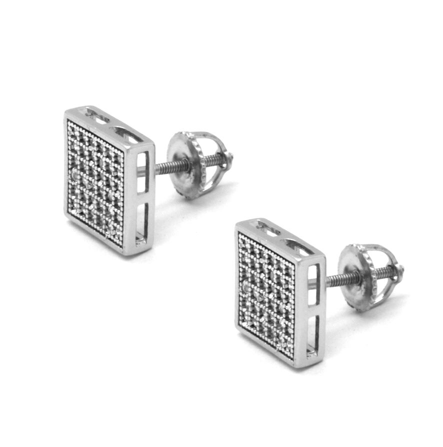 Silver Cz 6 Row Dome