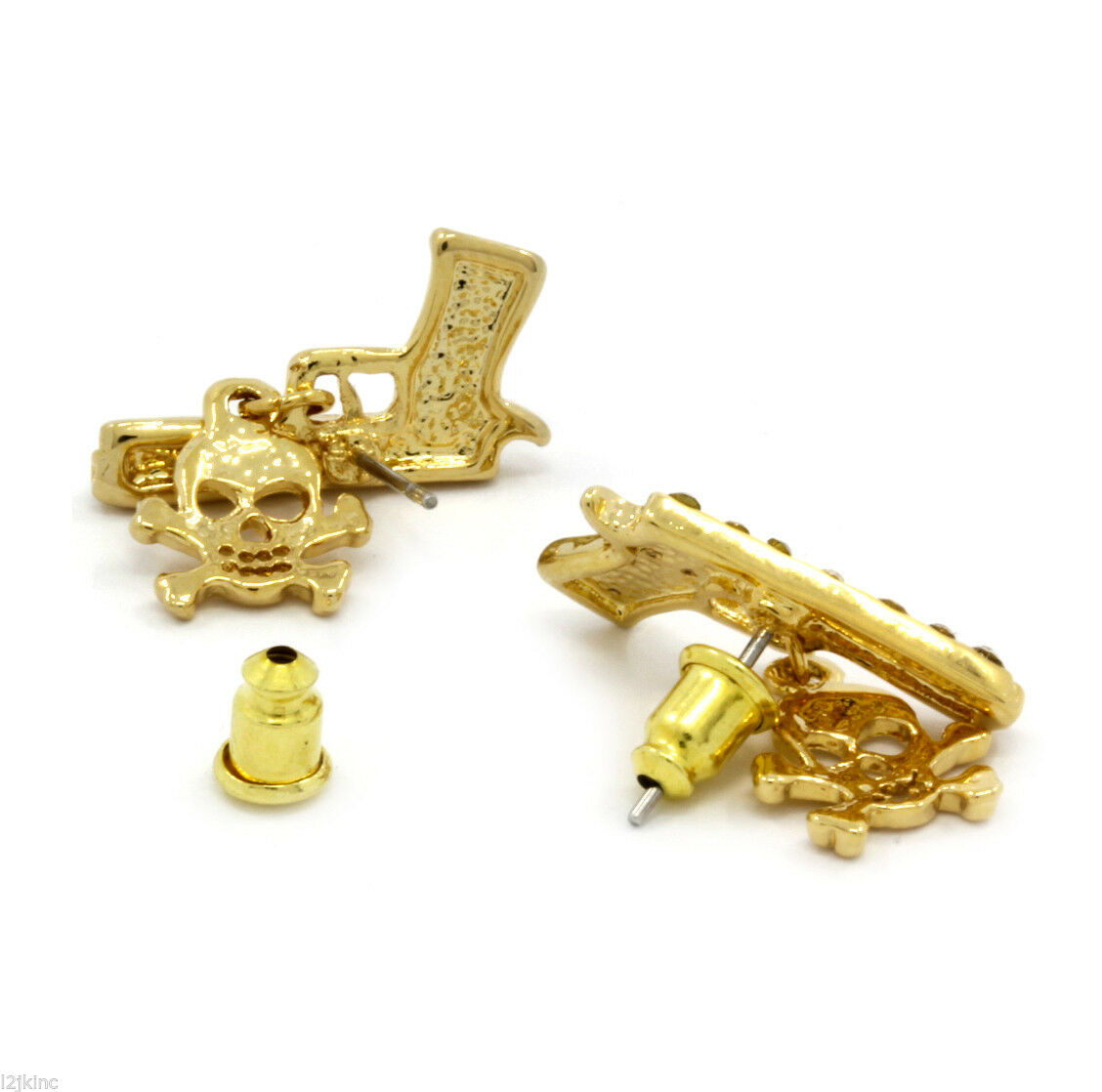 Gold Cz Pistol w/ Skull