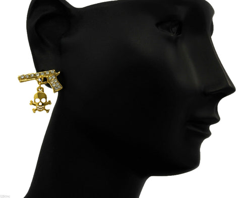 Gold Cz Pistol w/ Skull