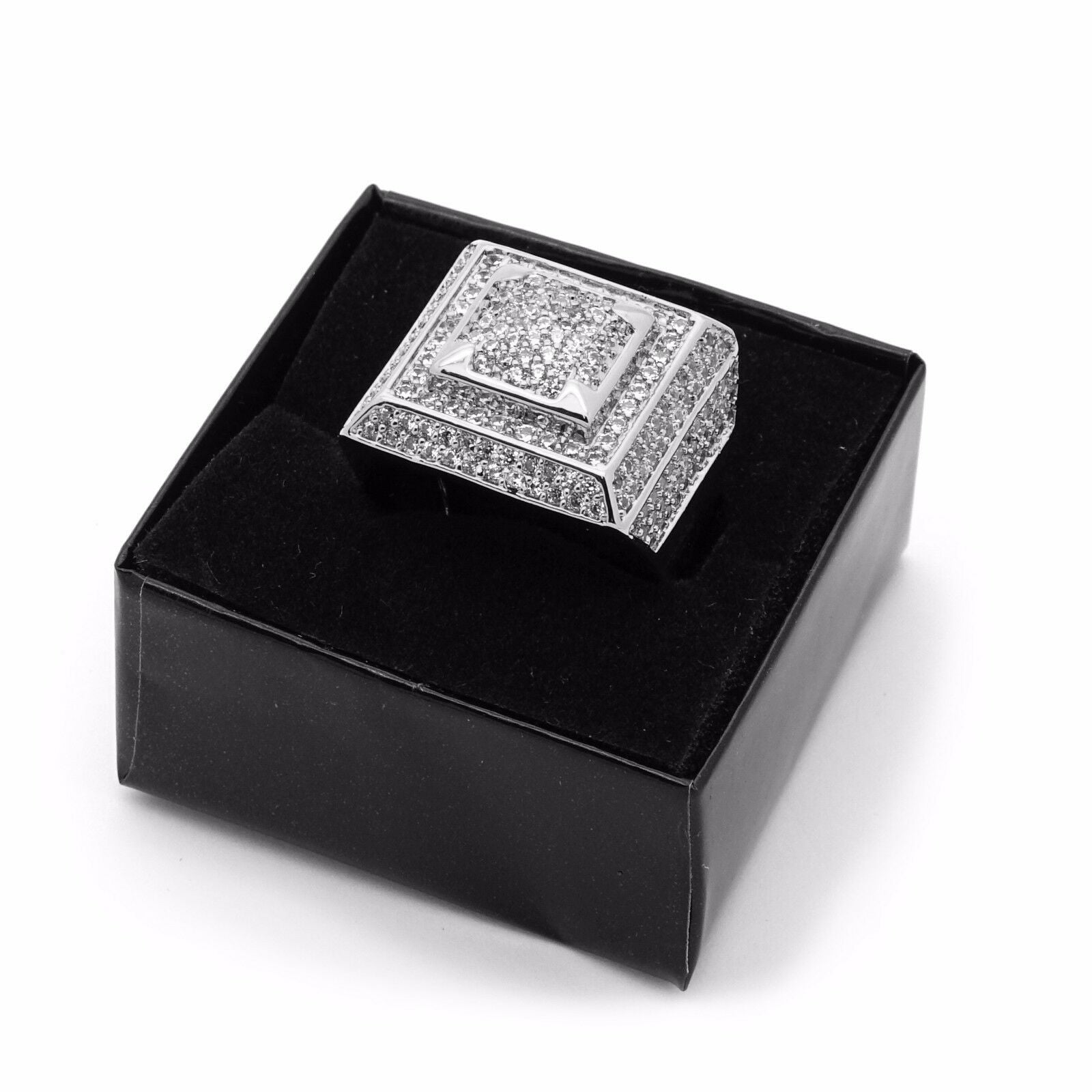 SILVER 3D SQUARE ICED
