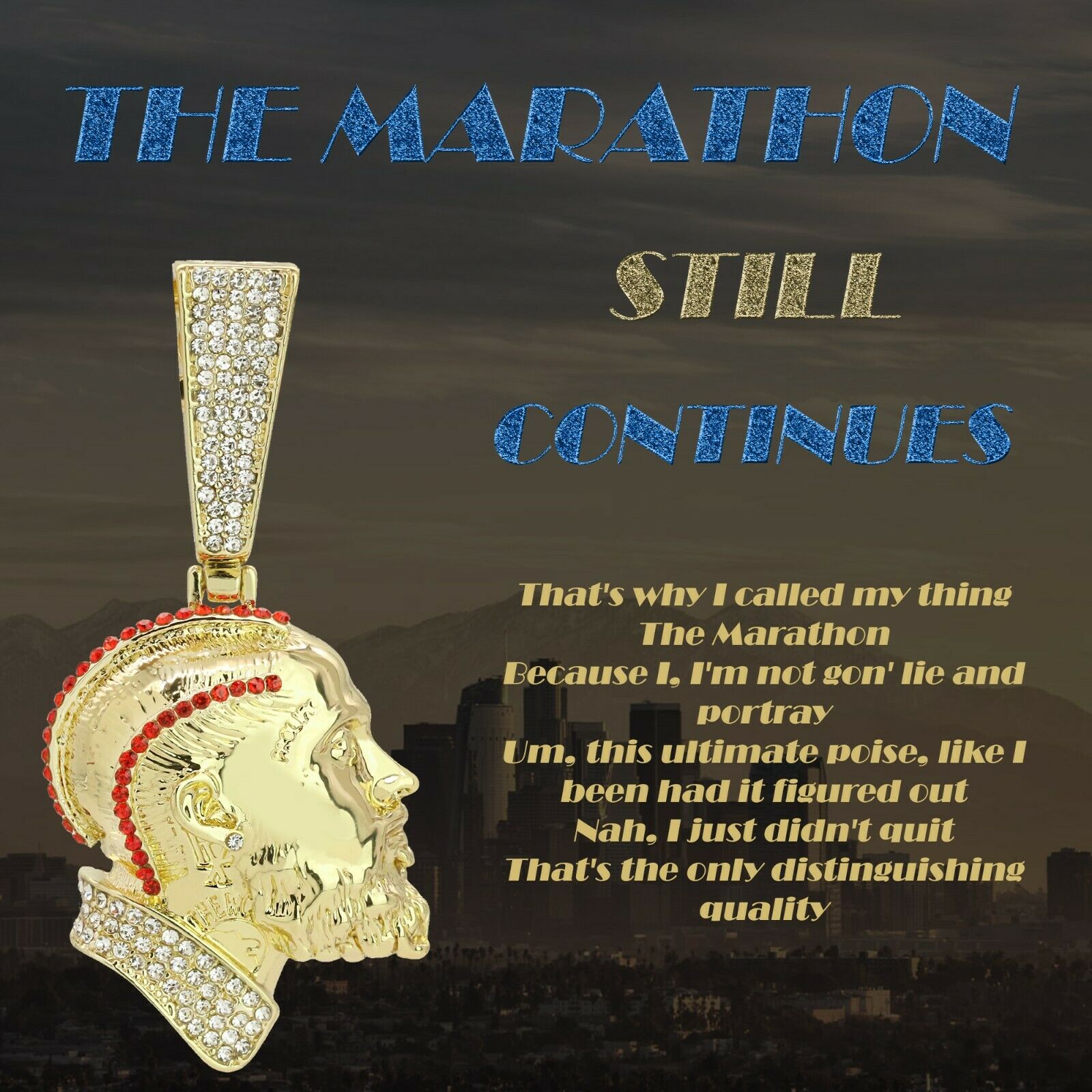 Red Cz Rapper Face NIpsy Hustler 4 Pcs Set Clear Cz Cuban, Tennis & Rope Chain Bundle Gold PT