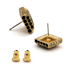 Gold & Black Cz 3D Dome