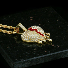 Broken Heart Drip 4 Pcs Set Cuban, Tennis & Rope Chain Bundle Gold PT