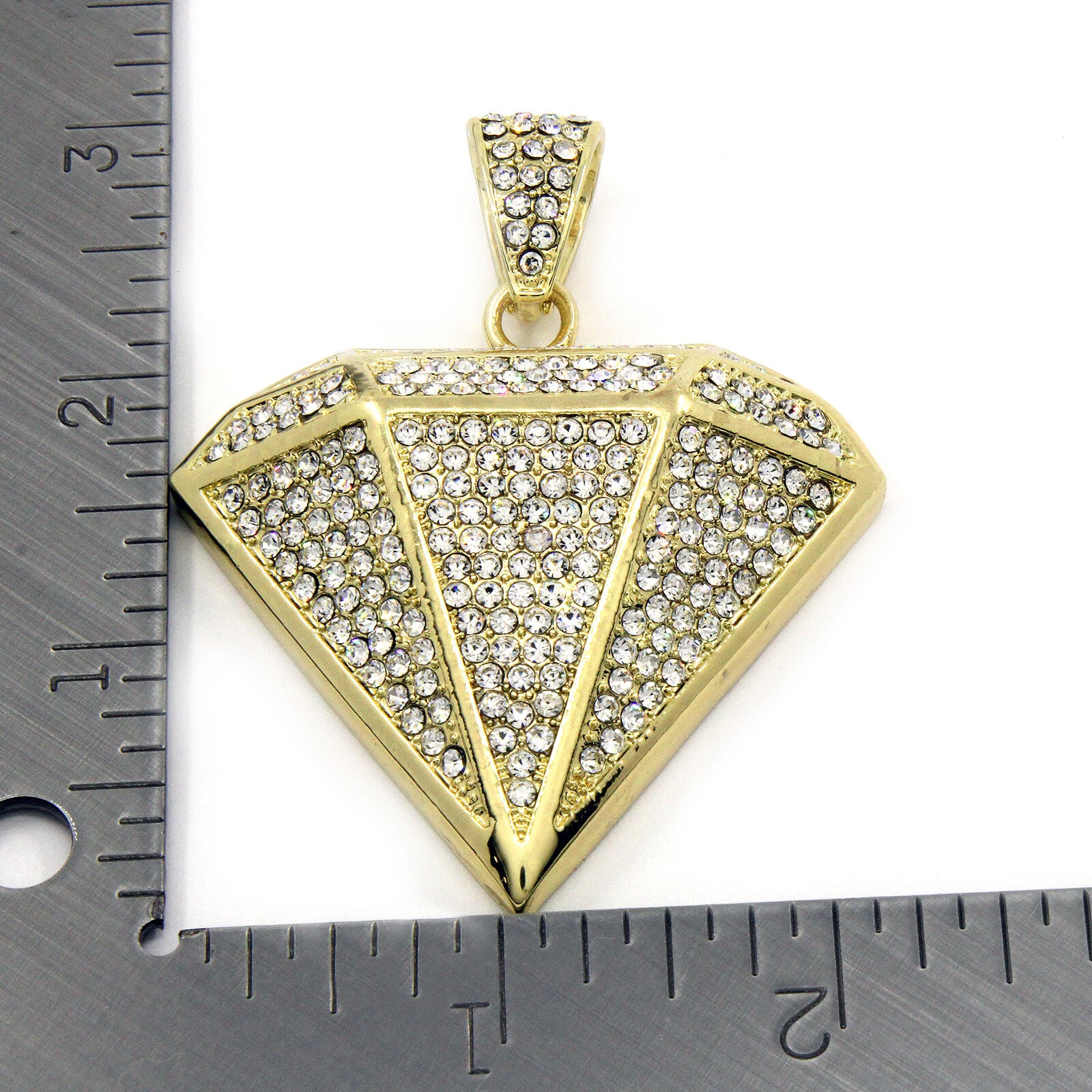 Gold Round Diamond NECKLACE 10mm Miami Cuban Link Chain – Iced Out Gold Pendant Necklace