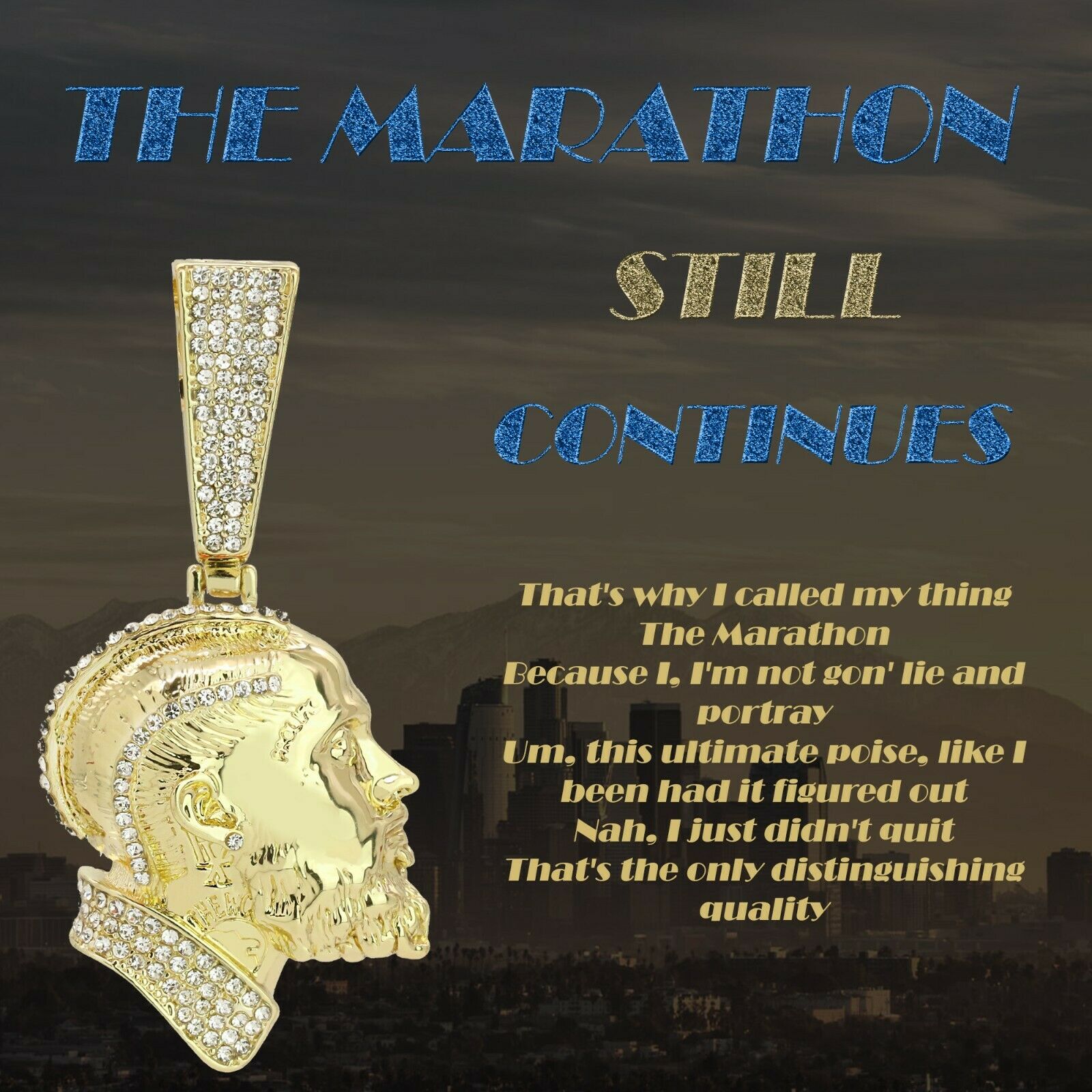 Clear Cz Rapper Face NIpsy Hustler 4 Pcs Set Clear Cz Cuban, Tennis & Rope Chain Bundle Gold PT