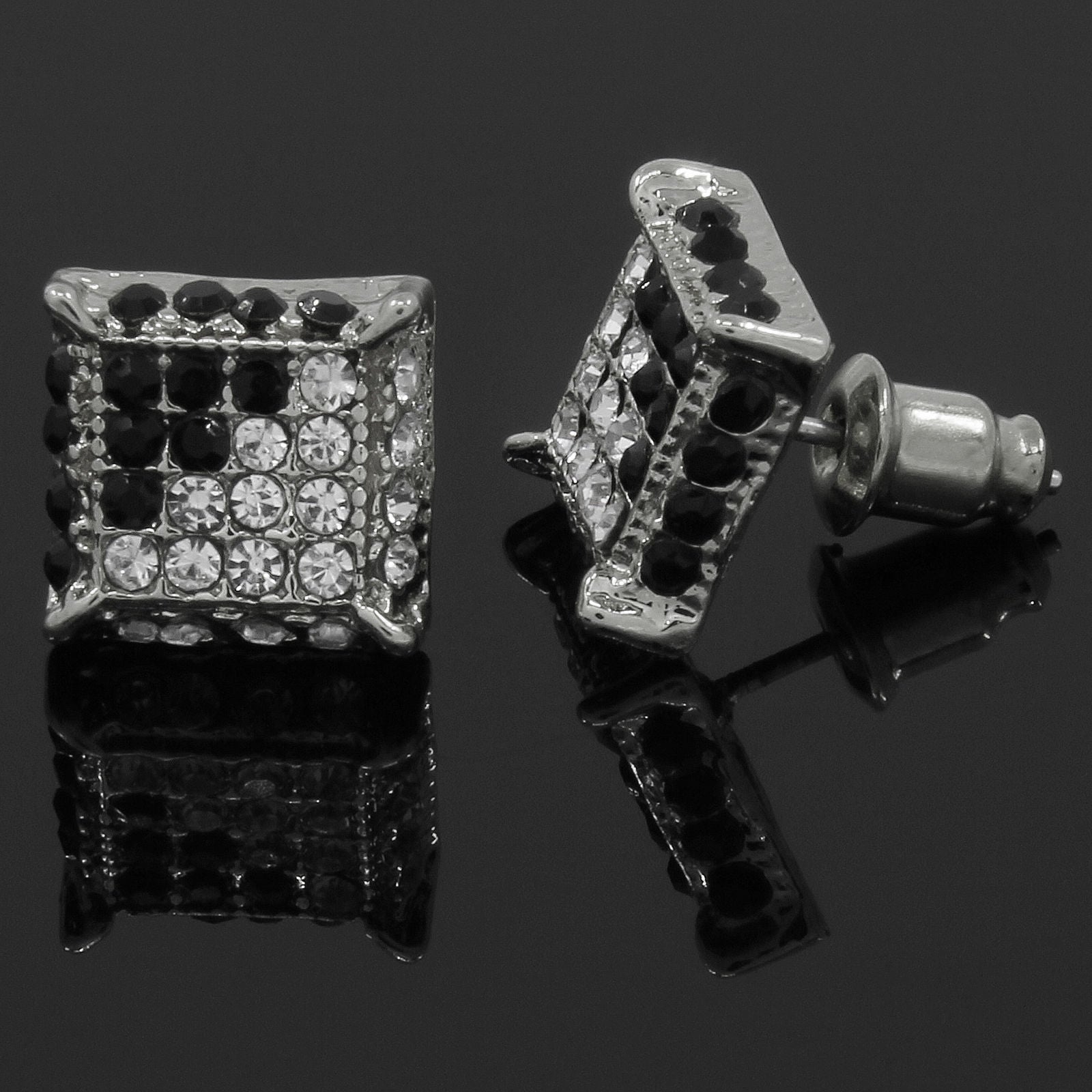 CUBE BLACK/CLEAR SILVER FILLED