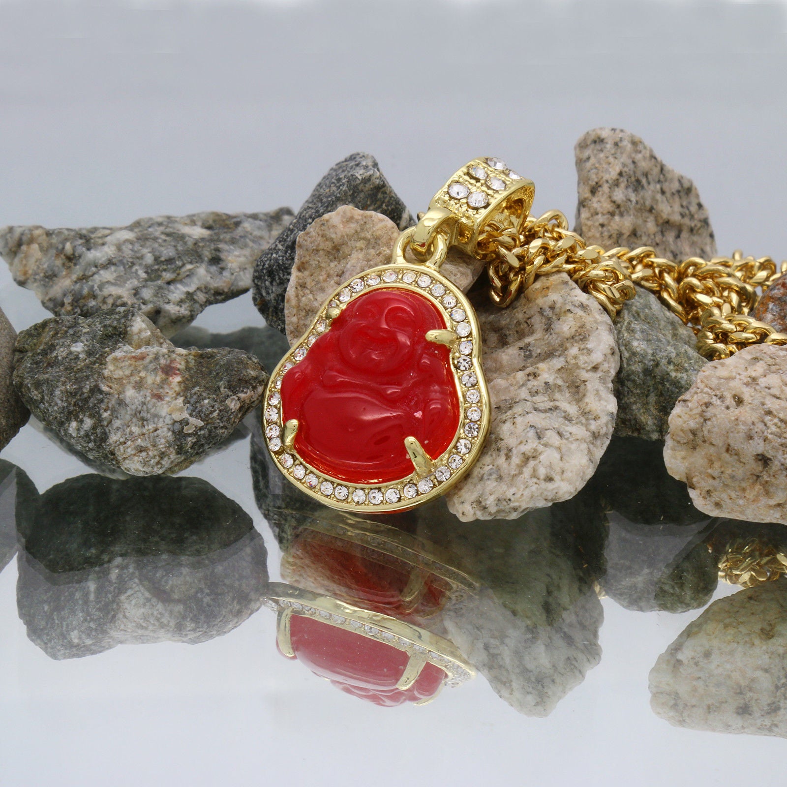 BUDDHA PENDANT ON CUBAN CHAIN