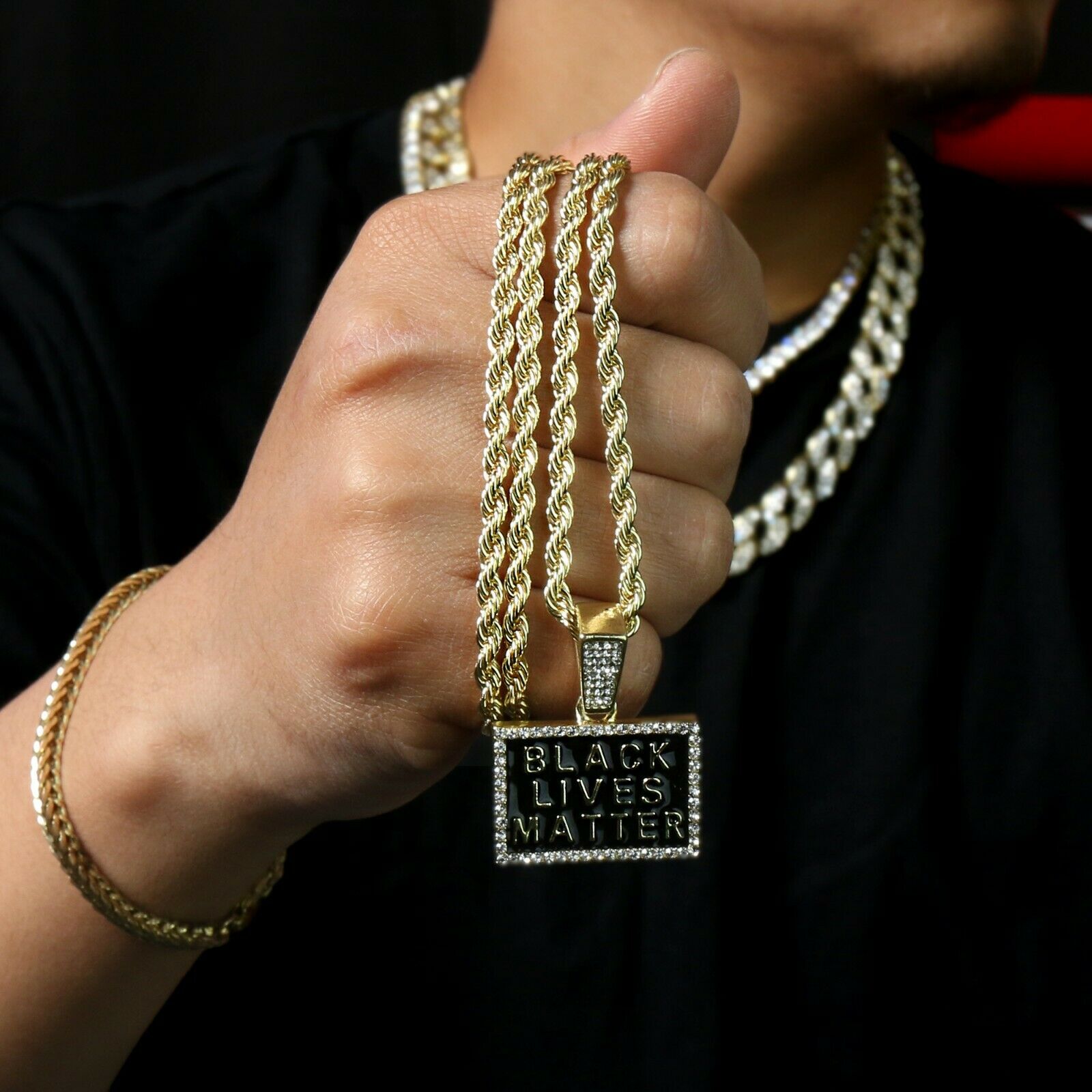 GOLD BLACK LIVES MATTER ICE OUT