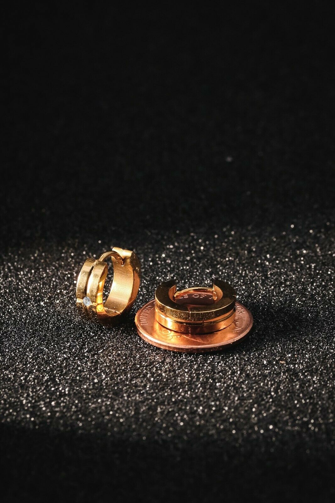 AAA Small Stone 18k Gold Stainless Steel Earring