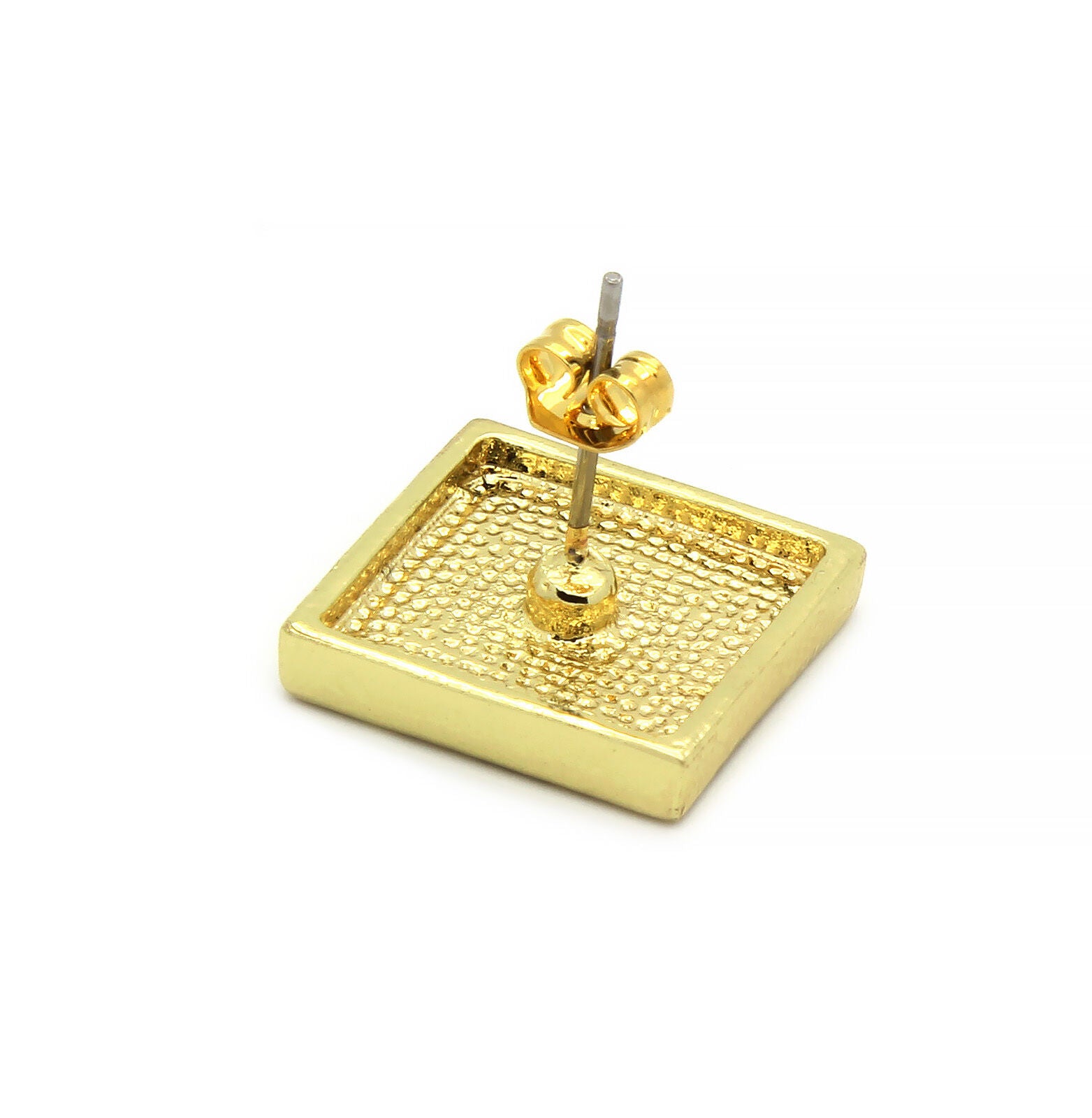 Red Cz Flat Square 10 Row