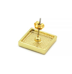 Red Cz Flat Square 10 Row